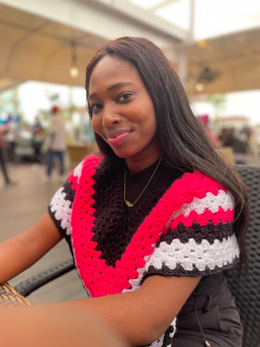 Crochet poncho (Small) without sleeve