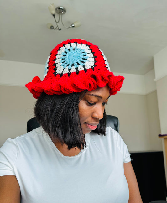 Ruffle hat (Full ruffles- Multicolored)